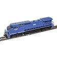 GE Dash 8-40CW - Standard DC - Master(R) Silver -- Locomotive Management Services LMS #724 (blue, white, black)