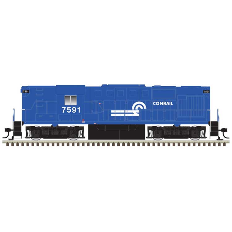Alco RS11 - Standard DC - Classic Silver -- Conrail #7591 (blue, white)