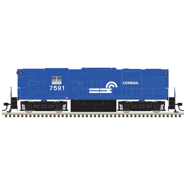 Alco RS11 - Standard DC - Classic Silver -- Conrail #7591 (blue, white)