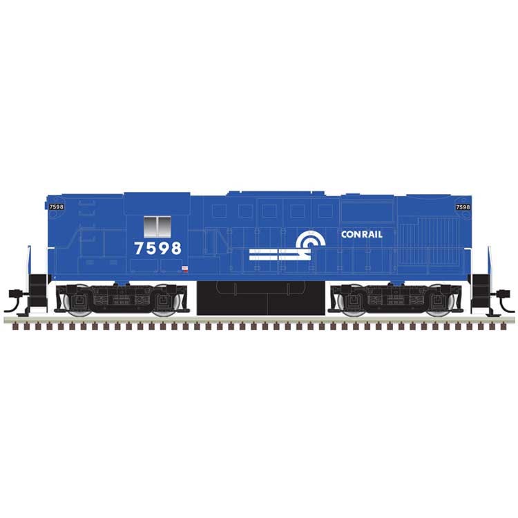 Alco RS11 - Standard DC - Classic Silver -- Conrail #7598 (blue, white)