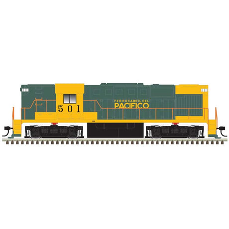 Alco RS11 - Standard DC - Classic Silver -- Ferrocarril del Pacifico #501 (yellow, green)