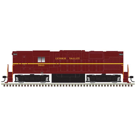 Alco RS11 - Standard DC - Classic Silver -- Lehigh Valley #7640 (maroon, gold)