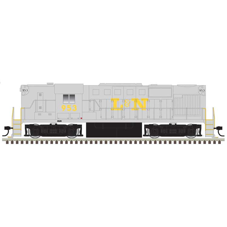 Alco RS11 - Standard DC - Classic Silver -- Louisville & Nashville #953 (gray, yellow)