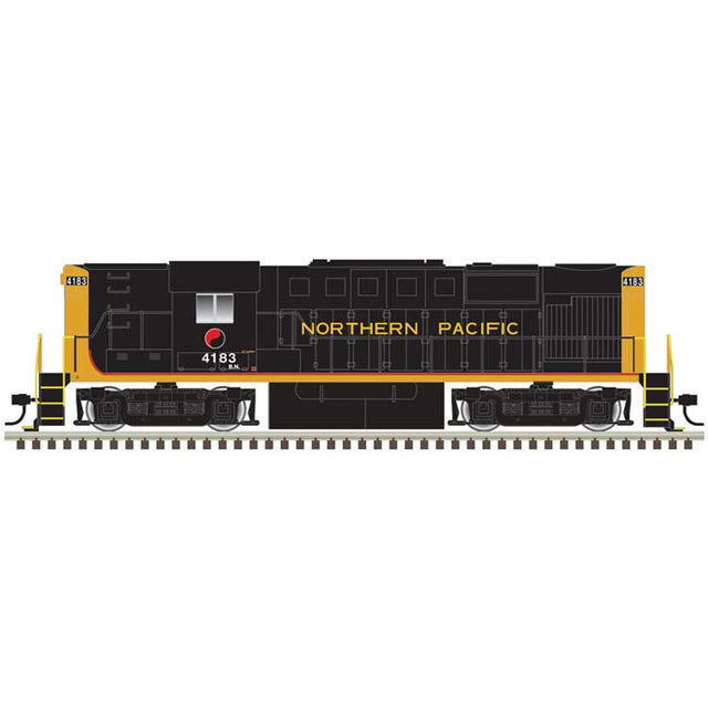Alco RS11 - LokSound & DCC - Classic Gold -- Burlington Northern #4180 (NP Patch, black, yellow, red)