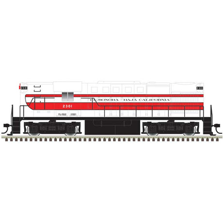 Alco RS11 - LokSound & DCC - Classic Gold -- Sonora Baja California #2301 (red, white)