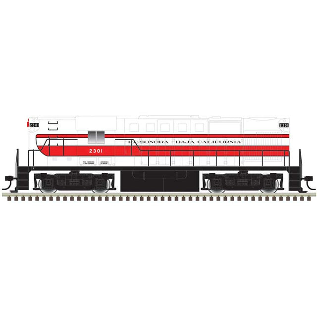 Alco RS11 - LokSound & DCC - Classic Gold -- Sonora Baja California #2301 (red, white)