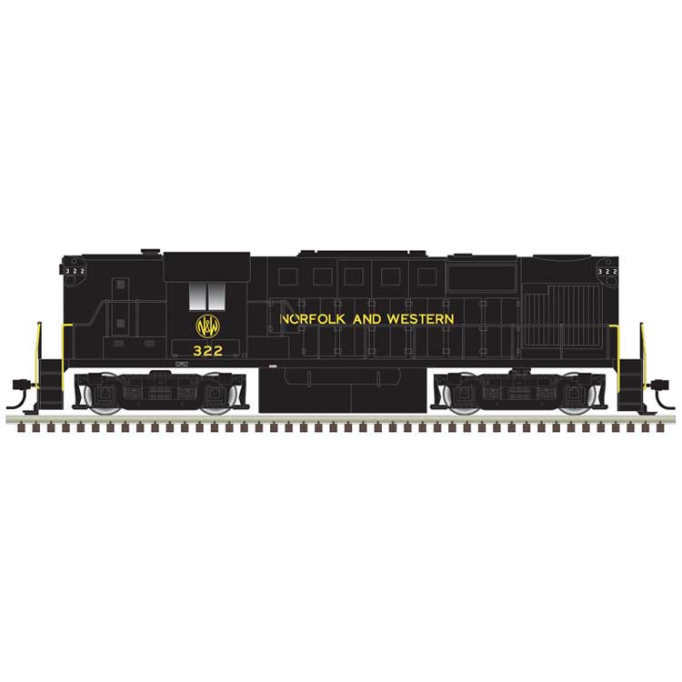 Alco RS11 - LokSound & DCC - Classic Gold -- Norfolk & Western #322 (black, white)