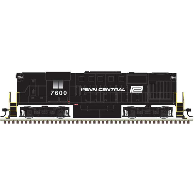 Alco RS11 - LokSound & DCC - Classic Gold -- Penn Central #7600 (black, white)