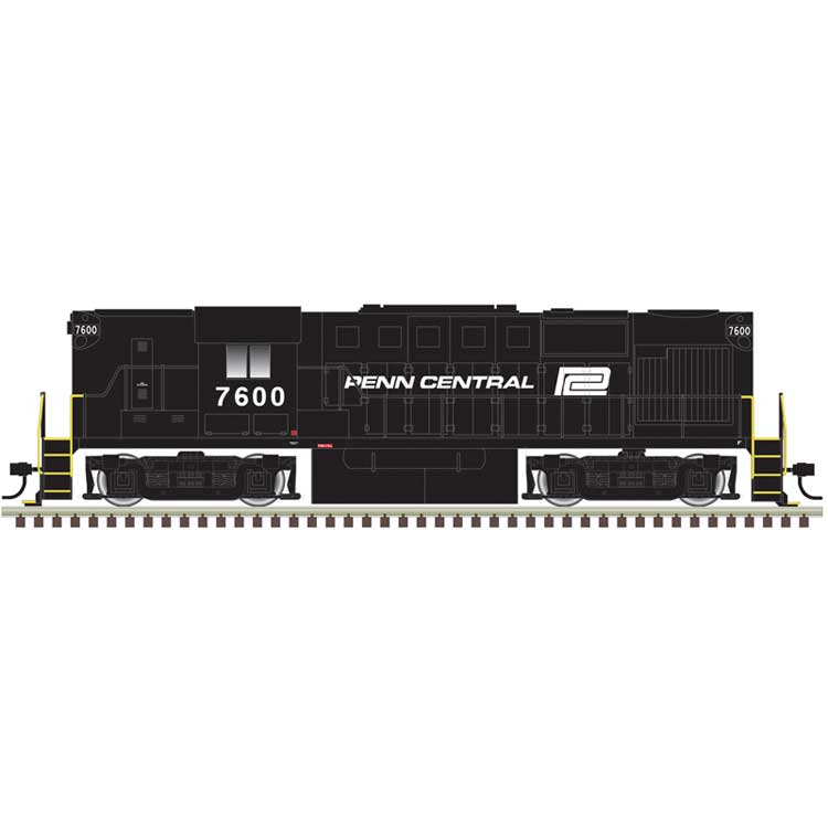 Alco RS11 - LokSound & DCC - Classic Gold -- Penn Central #7604 (black, white)