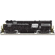 GE U33/36B - Standard DC - Master(R) Silver -- Penn Central #2921 (black, white)