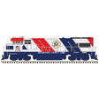 GE U33/36B - Standard DC - Master(R) Silver -- Seaboard Coast Line #1776 (Bicentennial, red, white, blue)