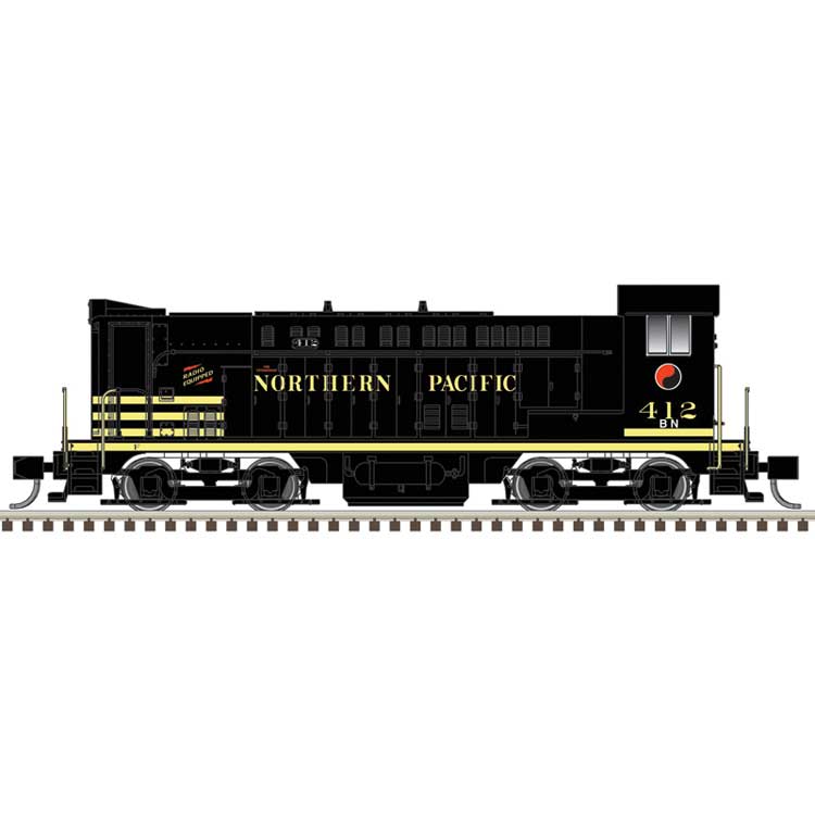 Baldwin VO1000 - Standard DC - Master(R) Silver -- Burlington Northern #409 (Ex-NP Patch, black yellow)