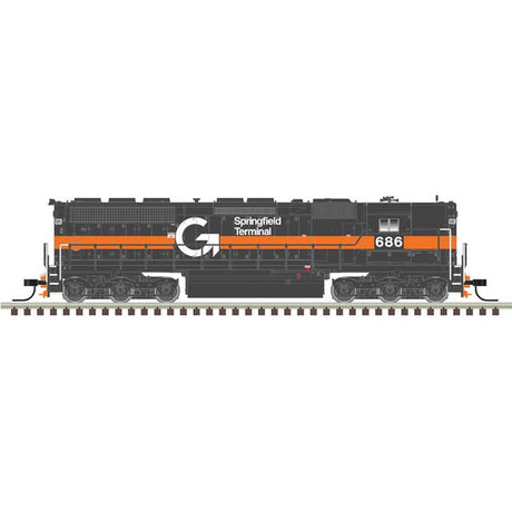 EMD SD45 High Nose - Standard DC - Master(R) Silver -- Guilford ST #686 (gray, orange)