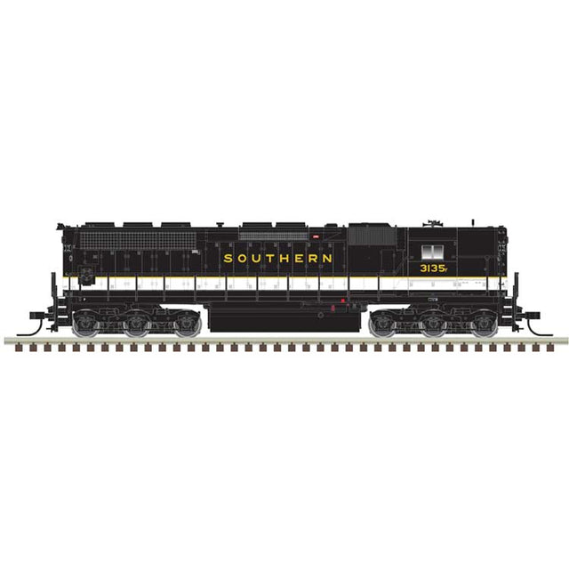 EMD SD45 High Nose - Standard DC - Master(R) Silver -- Southern Railway #3156 (black, imitation aluminum, gold)