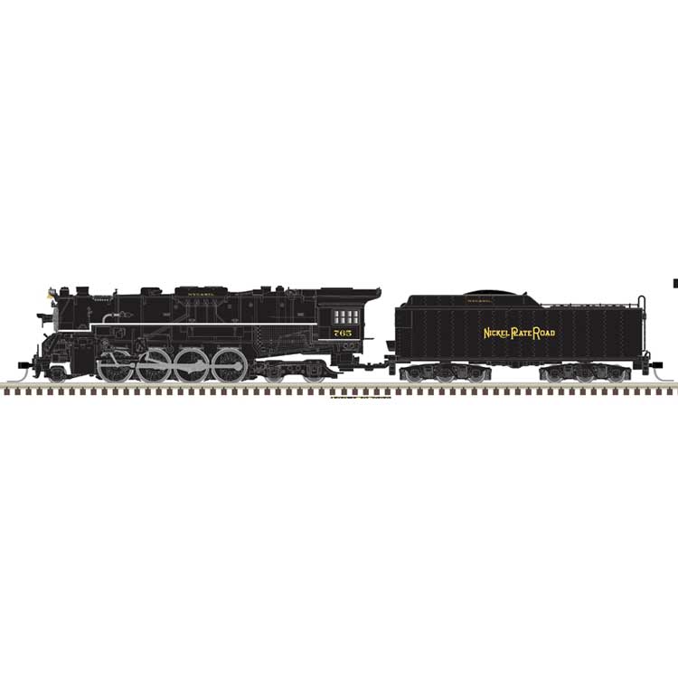 2-8-4 Berkshire - Sound and DCC - Master(R) Gold -- Nickel Plate # 767 (black, graphite, yellow)