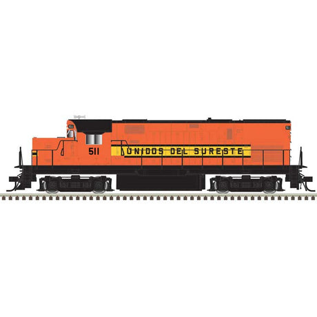 Alco C420 Low Nose - Standard DC - Master(R) Silver -- Ferrocarrilles Unidos Sureste FUS #511 (orange, yellow, black)
