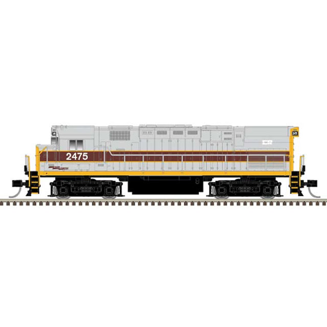 Alco C424 - Standard DC - Master(R) Silver -- Conrail #2486 (Ex-EL, gray, maroon, yellow)