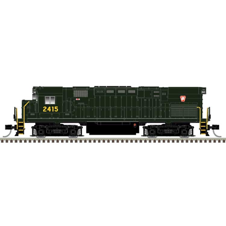 Alco C424 - Standard DC - Master(R) Silver -- Pennsylvania Railroad #2415 (Brunswick Green)