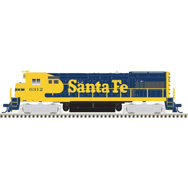 GE U23B - Standard DC - Master Silver -- Santa Fe #6323 (Warbonnet, blue, yellow)