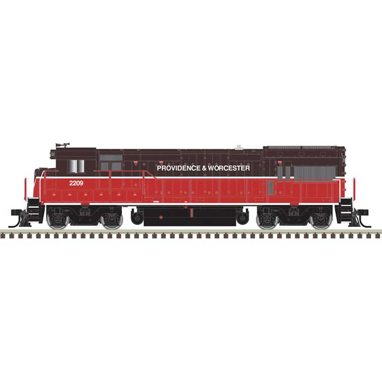 GE U23B - Standard DC - Master Silver -- Providence & Worcester #2209 (brown, orange, white)