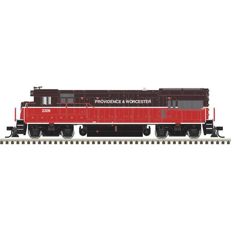 GE U23B - Standard DC - Master Silver -- Providence & Worcester #2209 (brown, orange, white)