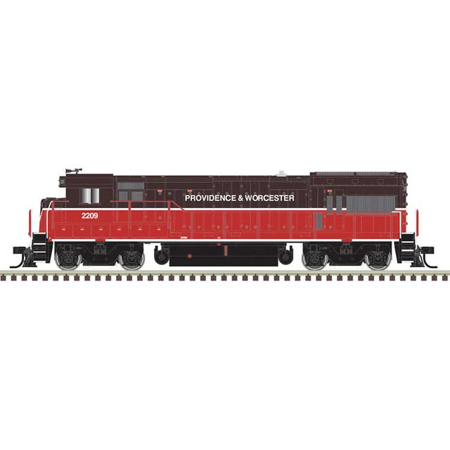 GE U23B - Standard DC - Master Silver -- Providence & Worcester #2209 (brown, orange, white)