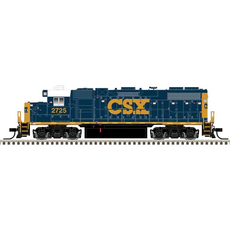 EMD GP38-2 Low Nose - Standard DC - Master Silver -- CSX #2729 (YN3, blue, yellow, white)
