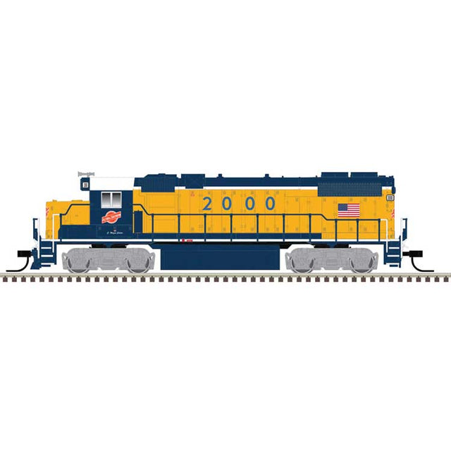 EMD GP38-2 Low Nose - Sound and DCC - Master Gold -- Alton & Southern #2001 (yellow, blue)