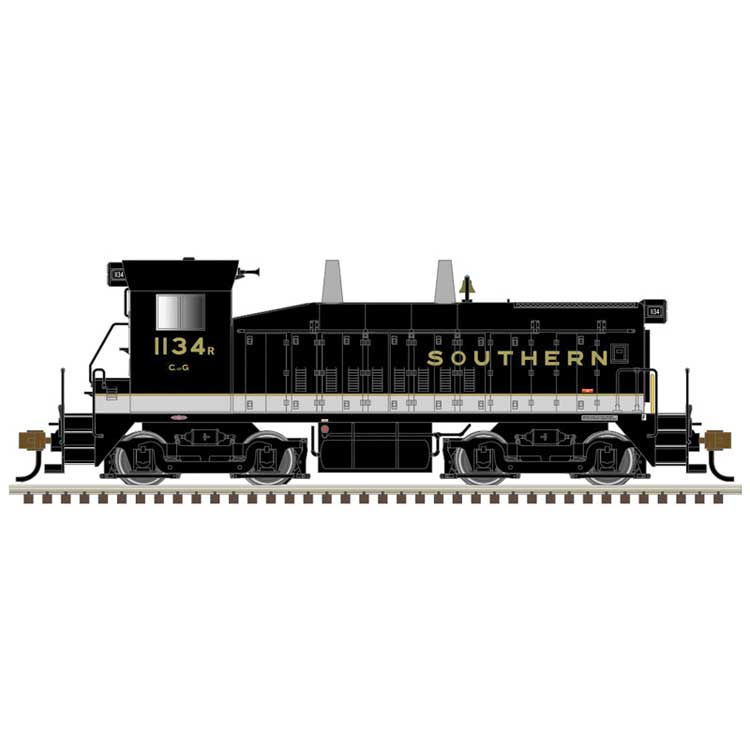 EMD SW9/1200 - Standard DC - Master(R) -- Southern Railway #1138 (black, aluminum)