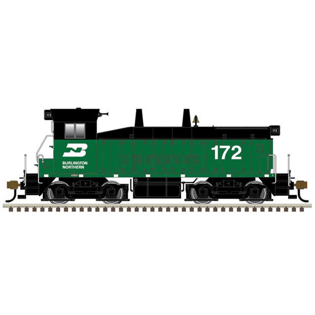 EMD SW9/1200 - Standard DC - Master(R) -- Burlington Northern #172 (Cascade Green, black, white)