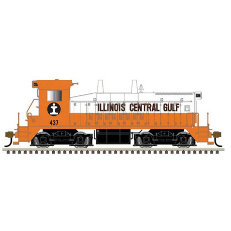 EMD SW9/1200 - Standard DC - Master(R) -- Illinois Central Gulf #437 (orange, white, black)