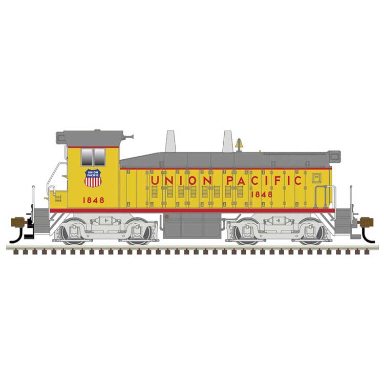 EMD SW9/1200 - LokSound and DCC - Master(R) -- Union Pacific #1850 (Armour Yellow, gray, red)
