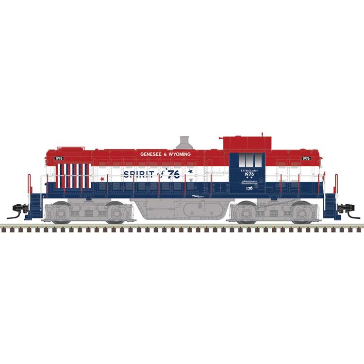 Alco RS1 - LokSound and DCC - Master(R) -- Genesee & Wyoming #1976 (Bicentennial, red, white, blue)