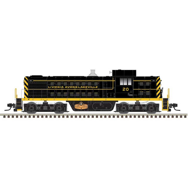 Alco RS1 - LokSound and DCC - Master(R) -- Livonia, Avon & Lakeville #20 (black, yellow)