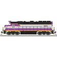 EMD GP40 - Standard DC - Master(R) -- Massachusetts Bay Transportation Authority MBTA #3247 (silver, purple, black
