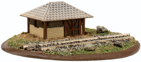 Section House - Kit (Laser-Cut Wood) -- 1-1/4 x 1 x 1"  3.2 x 2.5 x 2.5cm