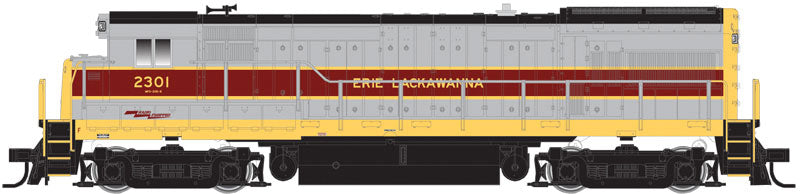 GE U23B Low Hood w/DCC -- Erie Lackawanna #2320 (gray, maroon, yellow)