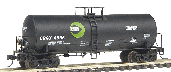Trinity 17,600 Gallon Corn Syrup Tank Car -- Cargill #4856 (CRGX w/solid reporting marks; black w/multi-color logo)