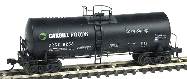 Trinity 17,600 Gallon Corn Syrup Tank Car -- Cargill Foods - CRGX "Corn Syrup" #6253 (black, white; green logo)
