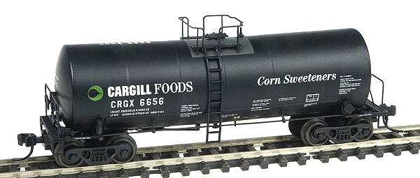 Trinity 17,600 Gallon Corn Syrup Tank Car -- Cargill Foods - CRGX "Corn Sweetners" #6656 (black, white; green logo)