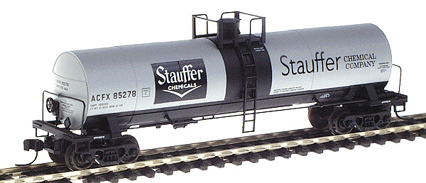 ACF 17,360 Gallon Insulated General Service Tank Car - Assembled -- Stauffer Chemical #85278 (gray, black)
