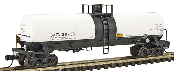 ACF 17,360 Gallon Insulated General Service Tank Car - Assembled -- GATX #36376 (white w/black Center Band)