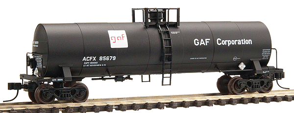 ACF 17,360 Gallon Insulated General Service Tank Car - Assembled -- GAF Corporation #85679 (black, white, red)