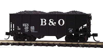 55-Ton Fishbelly 2-Bay Hopper w/Flat End -- B&O #3665