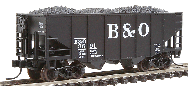 MasterLine(R) 55-Ton Fishbelly Hopper, Flat End -- Baltimore & Ohio #3691