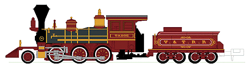 2-6-0 Mogul - Standard DC w/Rapido Couplers -- Virginia & Truckee #20 (black, gold, maroon)