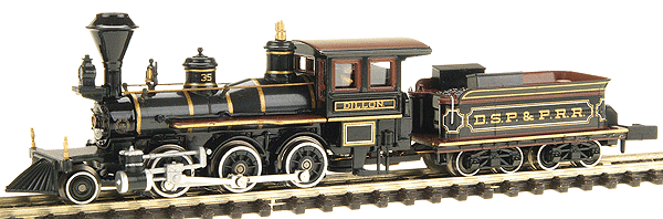 2-6-0 Mogul - Standard DC w/Rapido Couplers -- Denver South Park & Pacific "Dillon" #35 (black, gold, Russian Iron)