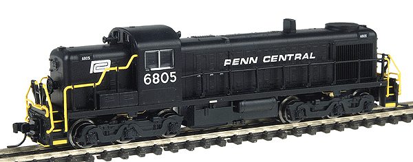 Alco RSD4/5 - Standard DC -- Penn Central #6805 (black, white)