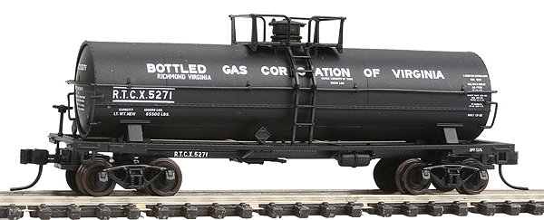 ACF 11,000-Gallon Tank Car w/Dome Platform - Ready to Run -- Bottled Gas Corporation of Virginia #5271 (black)