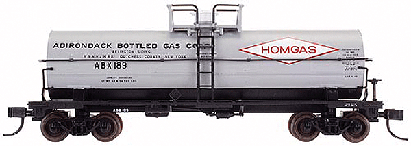 ACF 11,000 Gallon Tank Car - With Dome Platform - Assembled -- Adirondack Bottled Gas (Homgas) Arlington Siding, NY #189